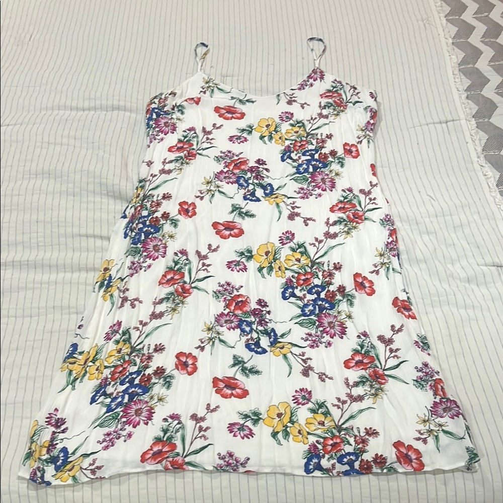 Express Floral Print Dress with Spaghetti Straps